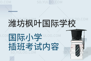 潍坊枫叶国际学校国际小学插班考试内容一览