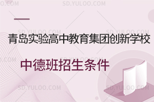 青岛实验高中教育集团创新学校中德班招生条件一览