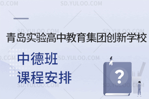 青岛实验高中教育集团创新学校中德班课程安排一览