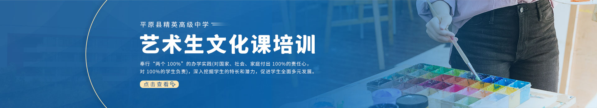 平原县精英高级中学艺术生文化课招生简章