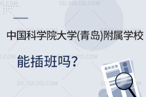 中国科学院大学(青岛)附属学校能插班吗？