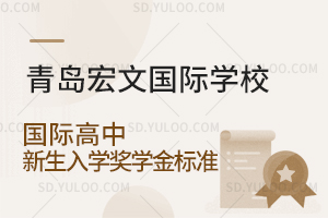 青岛宏文国际学校国际高中新生入学奖学金标准