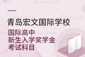 青岛宏文国际学校国际高中新生入学奖学金考试科目