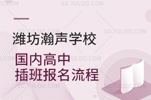 潍坊瀚声学校国内高中插班报名流程是怎样的？