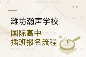 潍坊瀚声学校国际高中插班报名流程是怎样的？