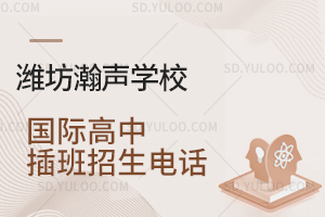 潍坊瀚声学校国际高中插班招生电话是多少？
